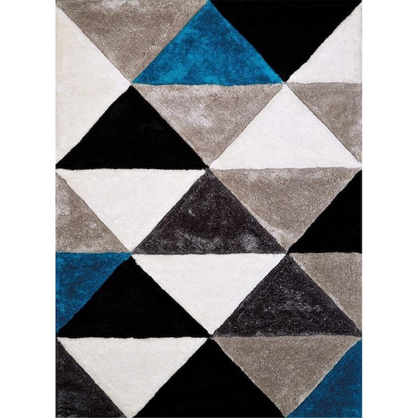 Rlm Distribution 7 ft. 10 in. x 10 ft. 6 in. Finesse Opulent Oversize Rug, Aqua HO776158 - main